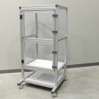 Enclosure With Lower Shelf